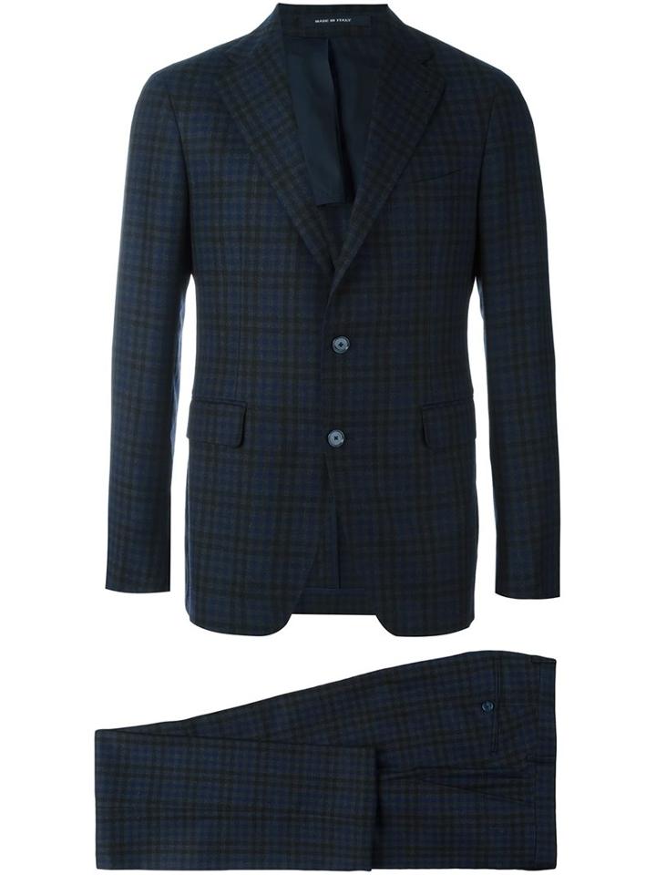 Tagliatore Plaid Check Suit