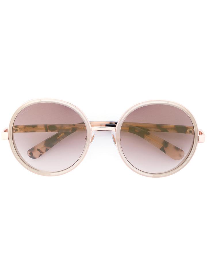 Jimmy Choo - 'andie' Sunglasses - Women - Acetate/metal - 54, Nude/neutrals, Acetate/metal