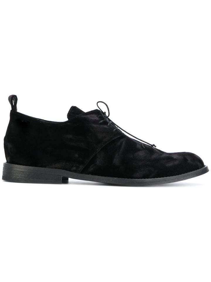 Ann Demeulemeester Velvet Lace-up Shoes - Black