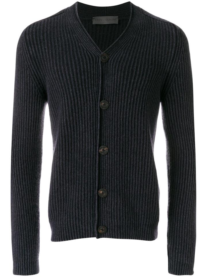 Iris Von Arnim Ribbed Cardigan - Blue