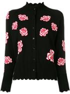 Simone Rocha Floral Print Cardigan - Black