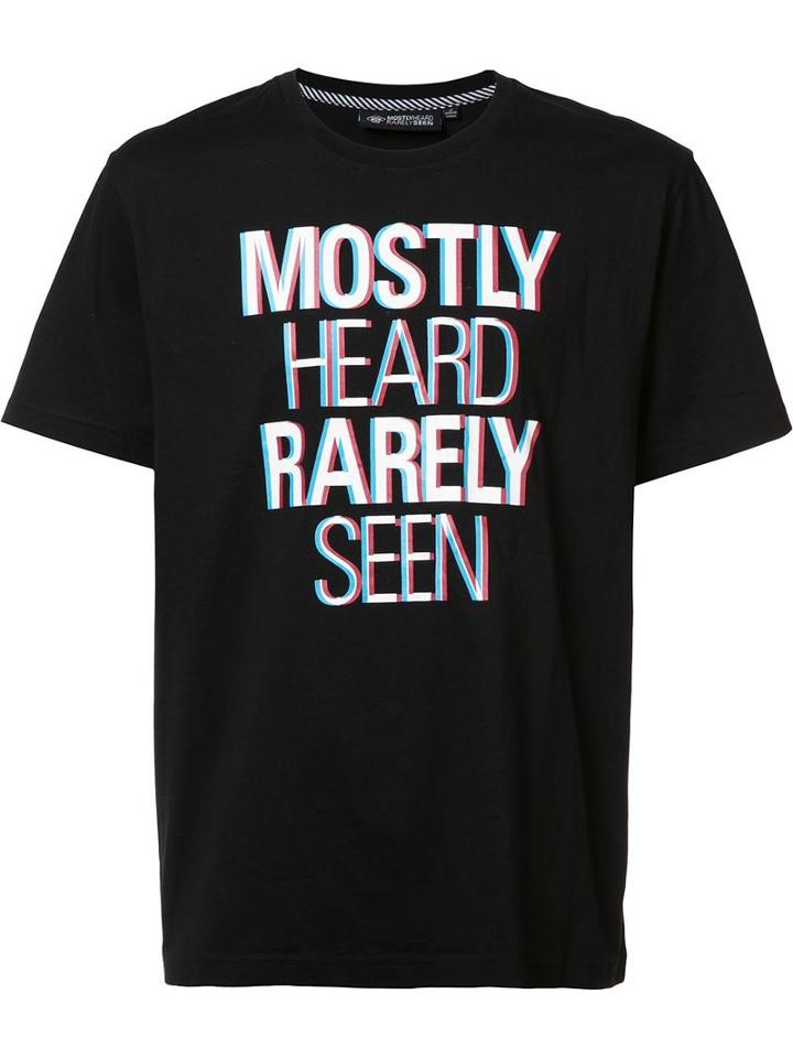 Mostly Heard Rarely Seen Logo Print T-shirt, Men's, Size: Medium, Cotton
