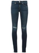 Rag & Bone /jean Skinny Distressed Jeans, Women's, Size: 24, Blue, Cotton/polyurethane