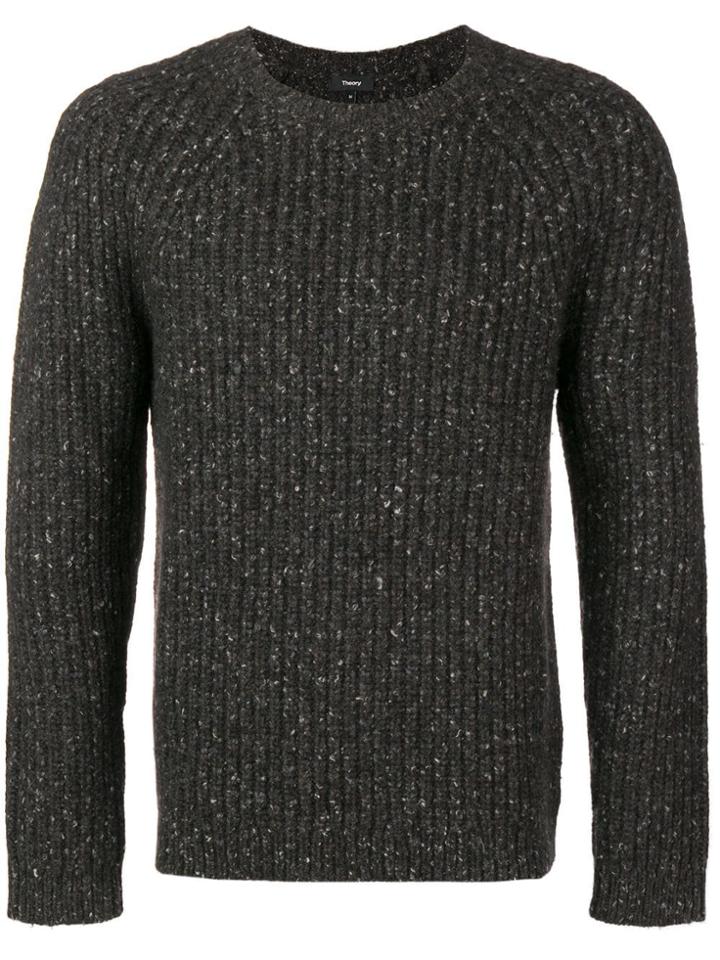 Theory Crew Neck Jumper - Grey