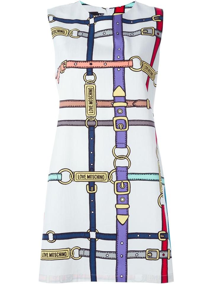 Love Moschino Buckle Print Dress