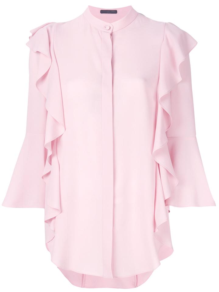 Alexander Mcqueen Ruffled Trim Blouse - Pink & Purple