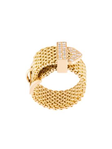 Aurelie Bidermann 'polonaise' Couture Diamond Ring - Metallic
