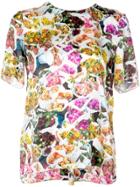 Adam Lippes Floral Patterned Chiffon T-shirt - Multicolour