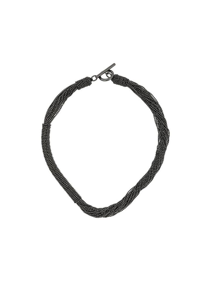 Brunello Cucinelli Bead Chain Choker - Grey