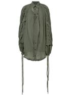 Y / Project Textured Ruched Shirt - Green