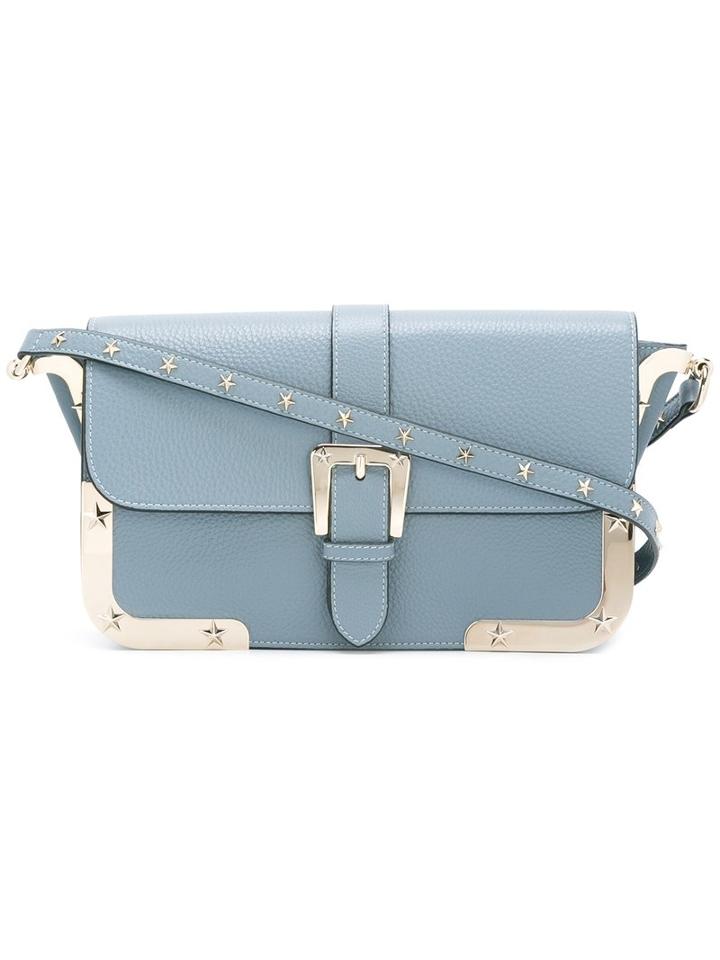 Red Valentino Star Studded Shoulder Bag, Blue, Leather