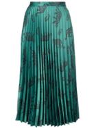 Hvn Tracy Pleated Skirt - Green
