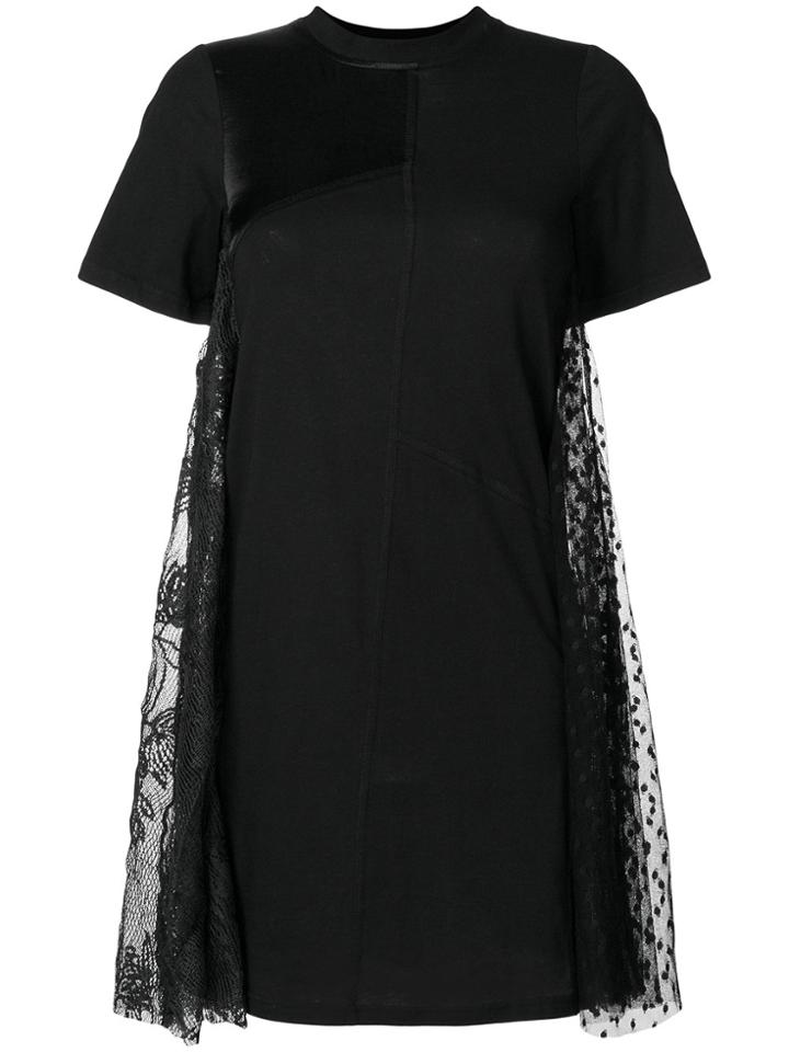 Mcq Alexander Mcqueen Cut Up T-shirt Dress - Black