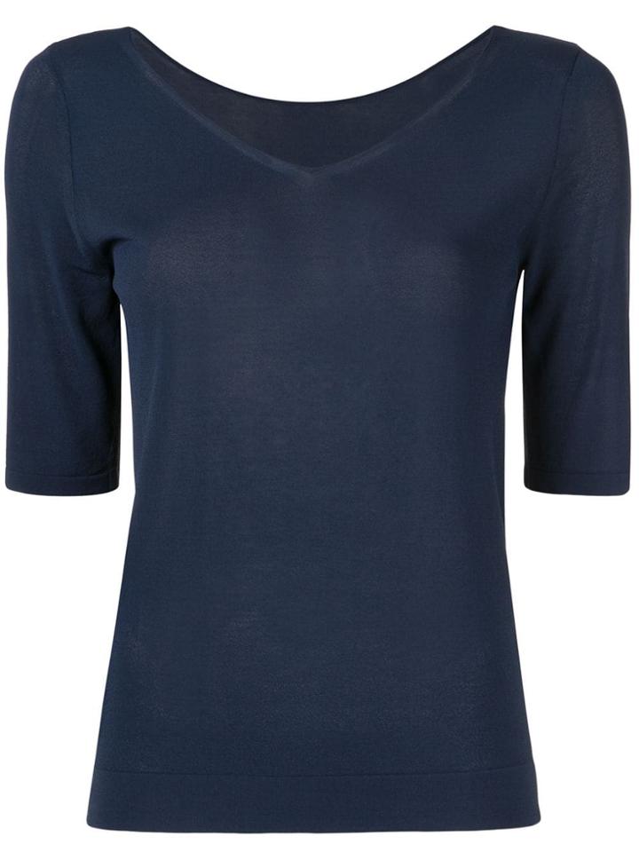 Des Prés V-neck T-shirt - Blue