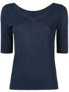 Des Prés V-neck T-shirt - Blue