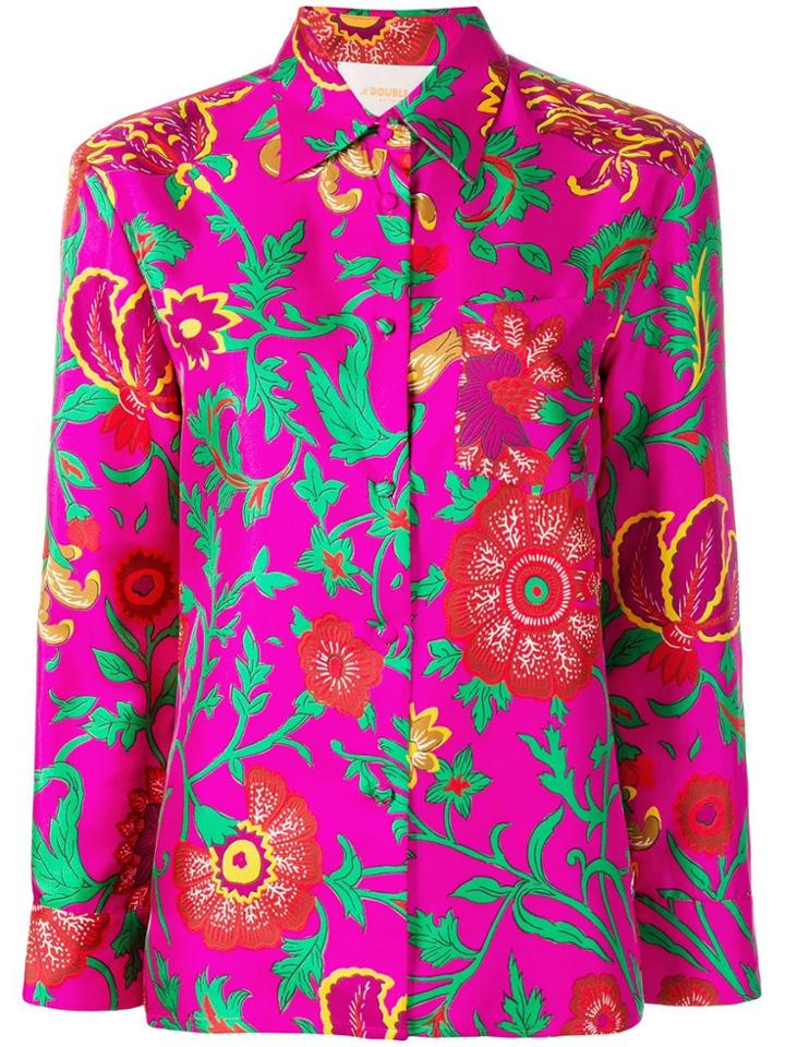 La Doublej Floral Print Shirt - Pink