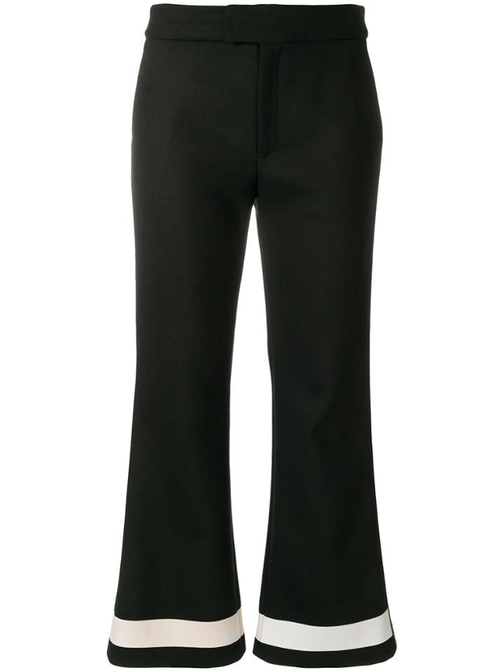 Ssheena Cropped Flared Trousers - Black