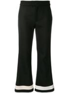 Ssheena Cropped Flared Trousers - Black