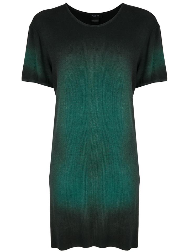 Avant Toi Ombré Loose Fit Top - Green