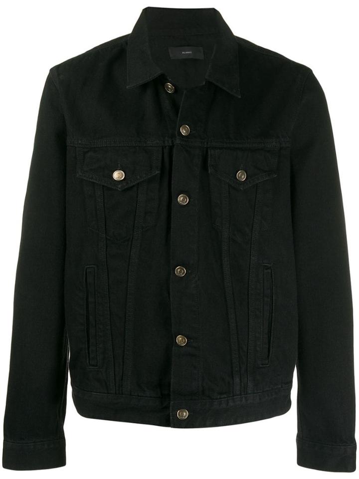 Alanui Embroidered Back Denim Jacket - Black