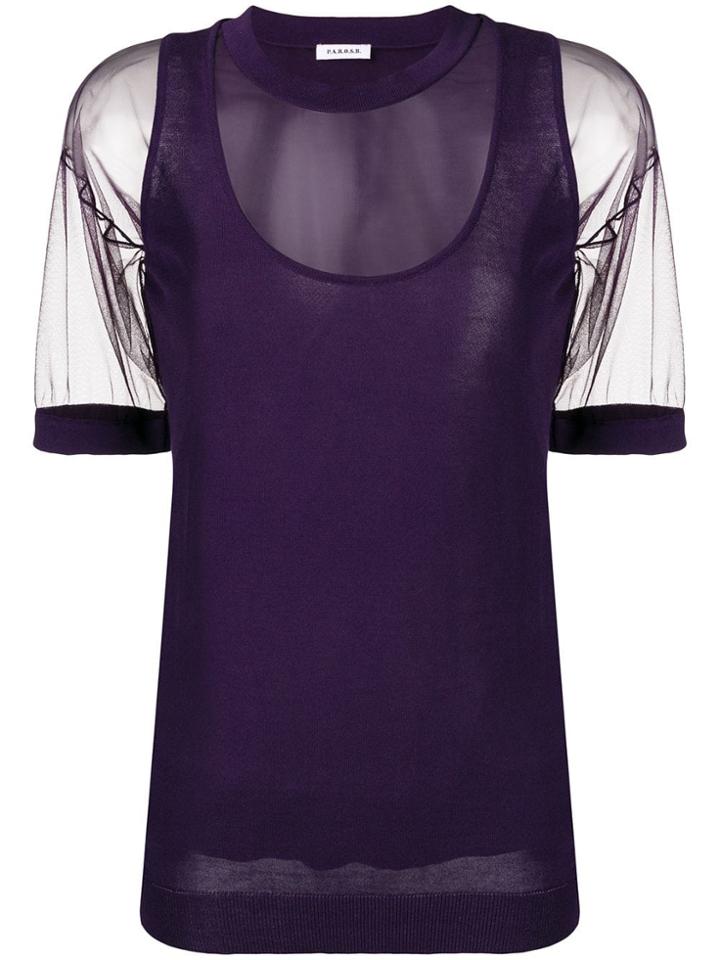 P.a.r.o.s.h. Mesh Vest Top - Purple