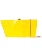 Rocio Wasabi Sculpted Box Clutch - Yellow
