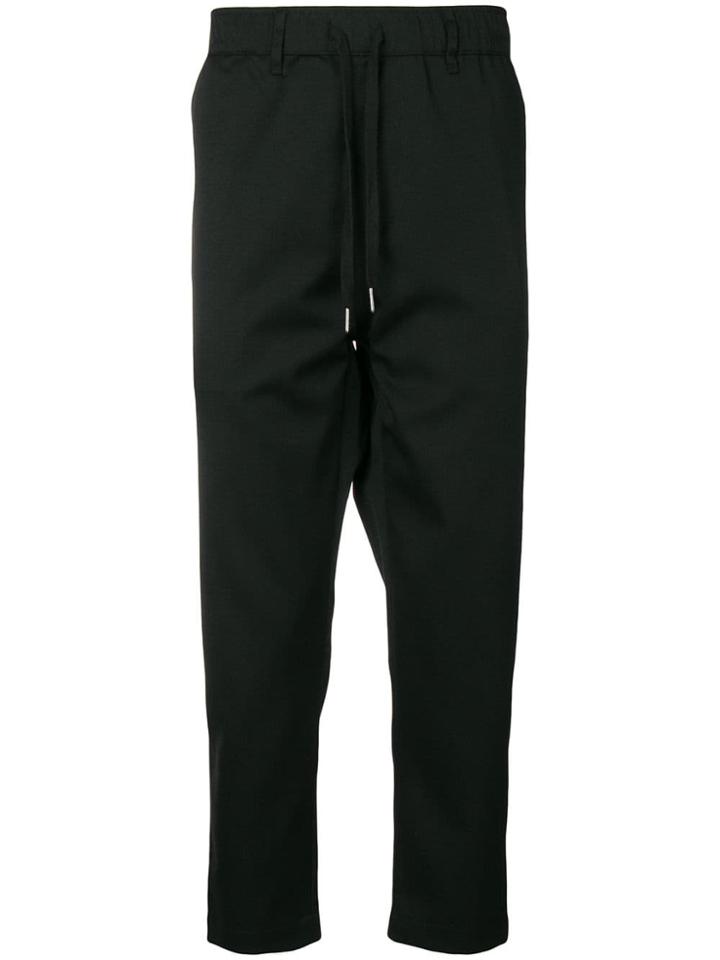 Calvin Klein Jeans Drop-crotch Drawstring Trousers - Black