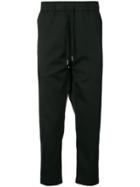 Calvin Klein Jeans Drop-crotch Drawstring Trousers - Black