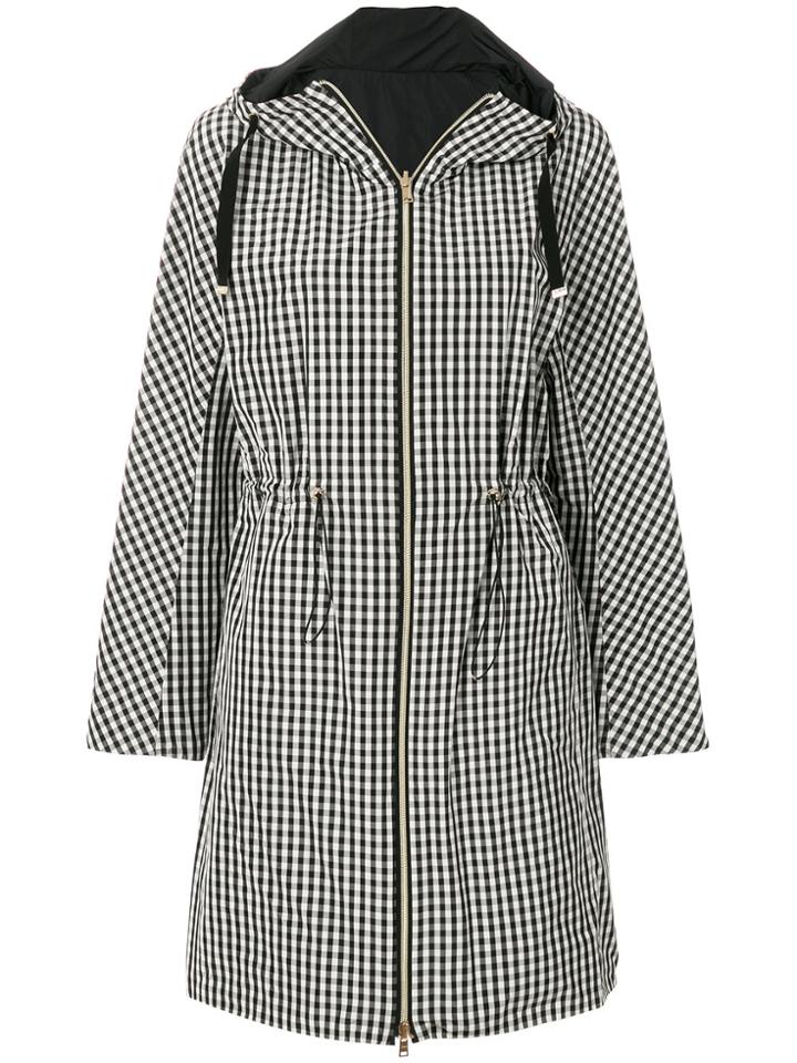 Herno Vichy Print Coat - Black