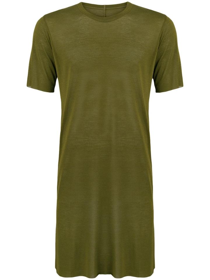 Rick Owens Longline Crewneck T-shirt - Green