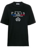 Balenciaga Embroidered Logo T-shirt - Black