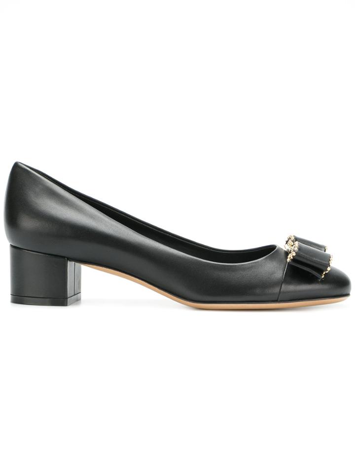 Salvatore Ferragamo Groove X Pumps - Black