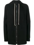 Rick Owens Long Hooded Sweatshirt, Men's, Size: Large, Black, Cotton