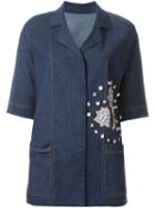 Antonio Marras Embellished Applique Boxy Denim Jacket