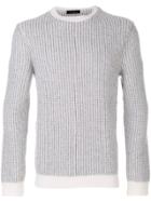 Ermenegildo Zegna Ribbed Knitted Sweater - Grey