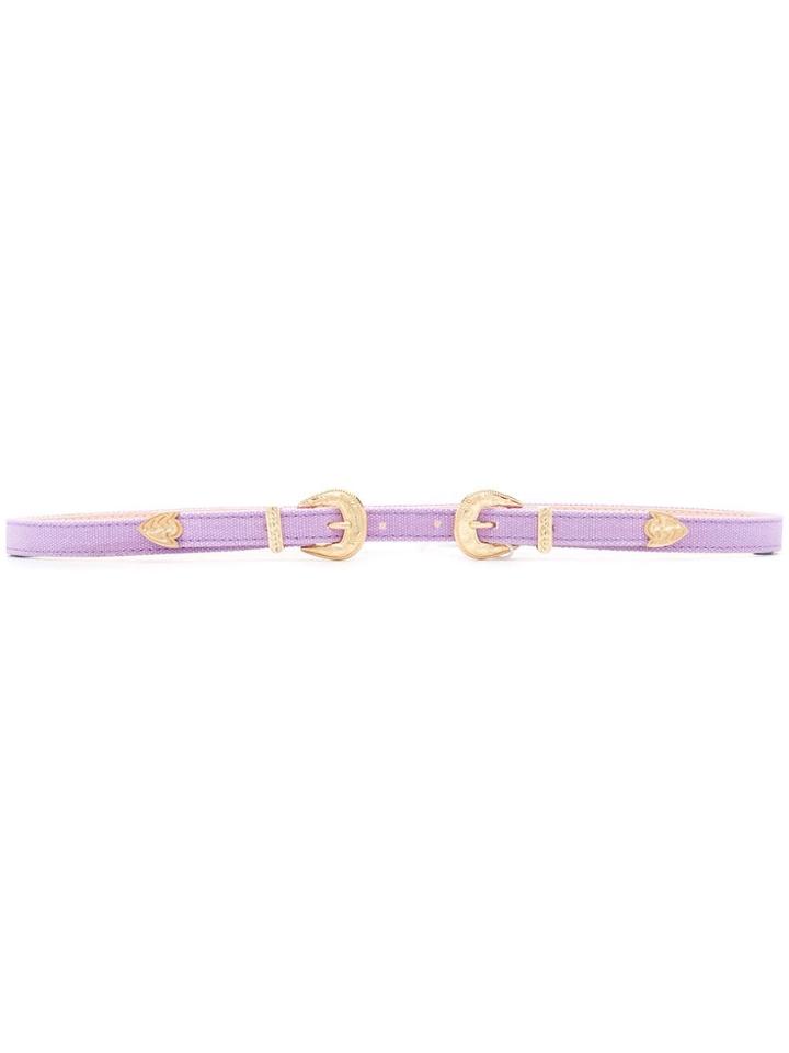 Alice Mccall Double-buckle Belt - Purple
