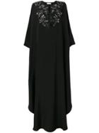 Emilio Pucci Floral Embroidery Kaftan Dress - Black