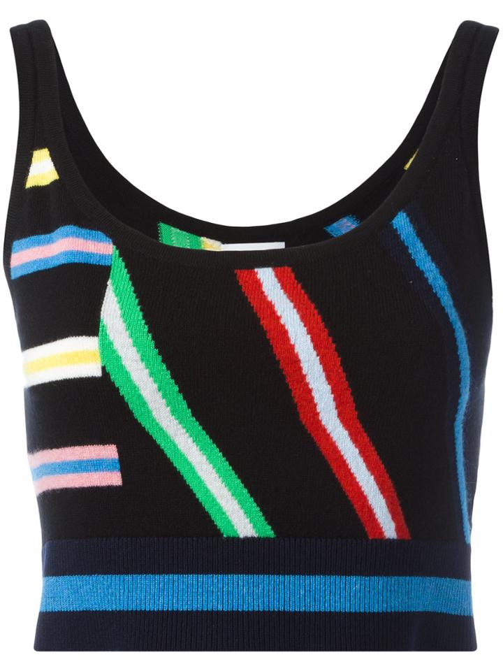 Barrie Cropped Tank Top - Black