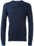 Etro Crew Neck Jumper, Men's, Size: Small, Blue, Cotton/cashmere
