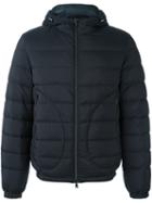 Herno Padded Bomber Jacket, Men's, Size: 48, Blue, Polyamide/polyurethane/feather Down