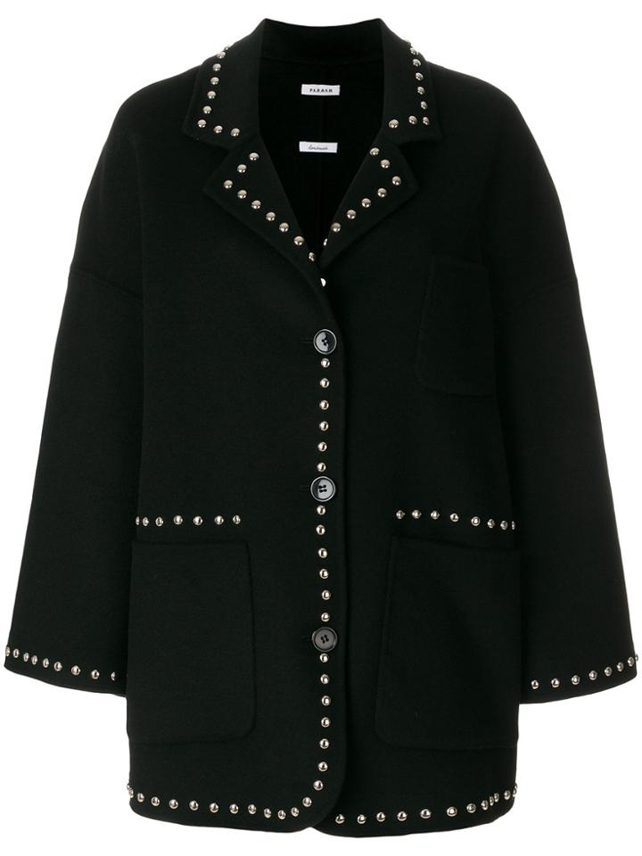 P.a.r.o.s.h. Oversized Loveryx Coat - Black