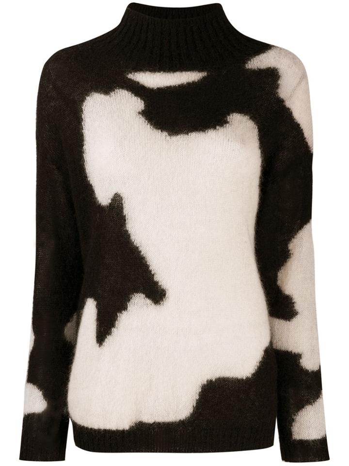 Max Mara Intarsia-knit Jumper - Black