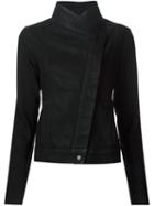 Vince Snap Button Fastening Jacket, Women's, Size: Xs, Black, Cotton/spandex/elastane