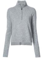 Veronica Beard Farryn Half Zip Sweater - Grey