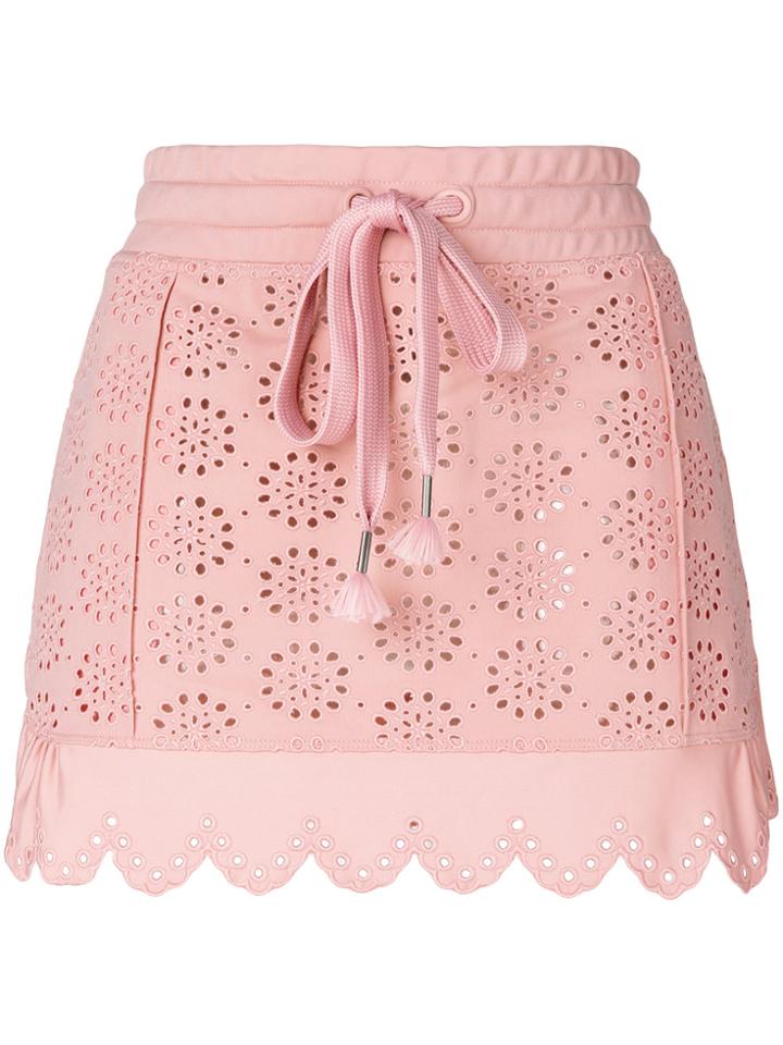 Fenty X Puma English Embroidery Scalloped Skirt - Pink & Purple
