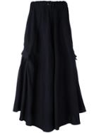 Y's Asymmetric A-line Skirt - Blue
