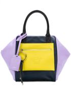 Versace Oversized Colour-block Tote - Pink & Purple