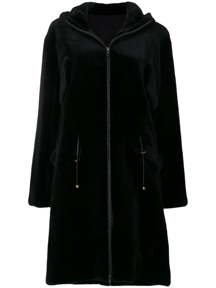 Liska Sheared Mink Fur Coat - Black