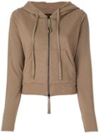 Thom Krom Embroidered Pocket Hoodie - Brown
