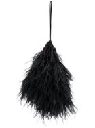 Attico Feather-embellished Bag - Black